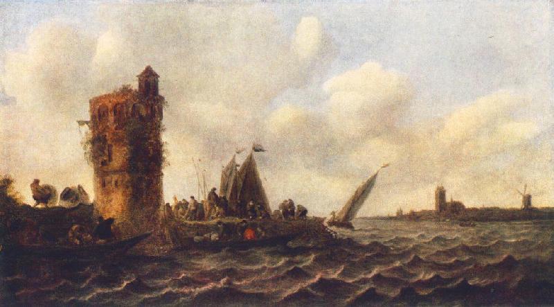 Jan van Goyen A View on the Maas near Dordrecht Germany oil painting art
